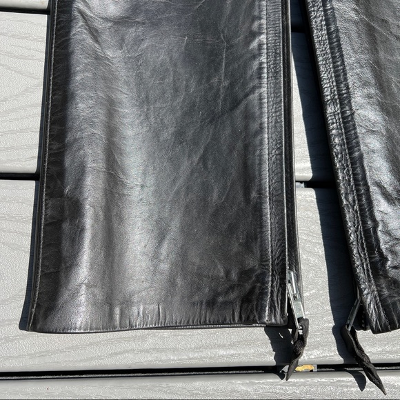 MALE HIDE LEATHERS CHICAGO Motorcycle Riding Chap Leather Snap Front Women’s EUC - Picture 9 of 14